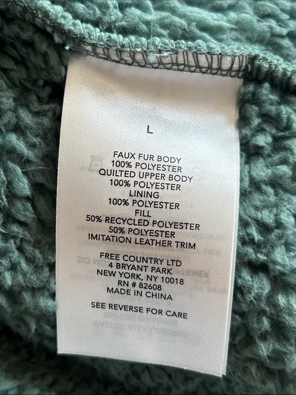 NWT Free Country Quilted Sierra Butter Pile Hybrid Jacket - Picture 13 of 14